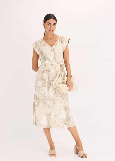 Viskose-Kleid mit Bindeband (2-tlg.Set), bonprix