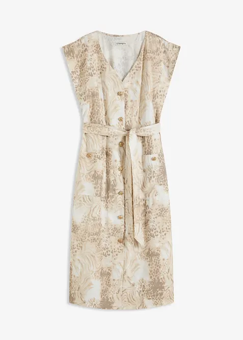 Viskose-Kleid mit Bindeband (2-tlg.Set), bonprix