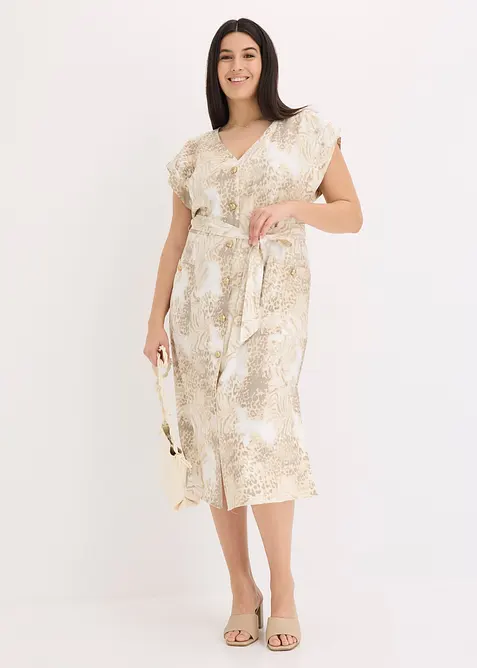 Robe en viscose et ceinture (ens. 2 pces), bonprix