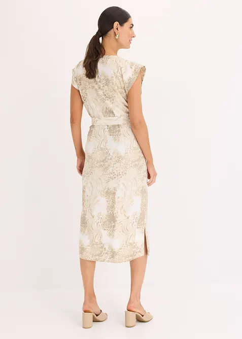 Viskose-Kleid mit Bindeband (2-tlg.Set), bonprix