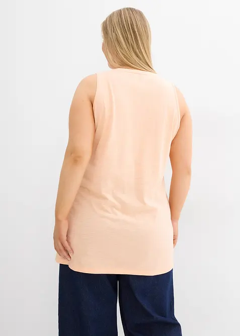 Lot de 2 débardeurs longs 100% coton, bonprix