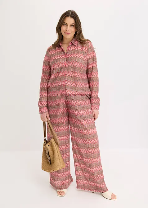 Long chemisier aspect crochet, bonprix