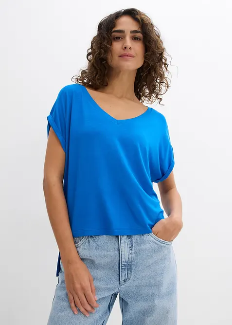 T-shirt fluide oversize en viscose mélangée, bonprix