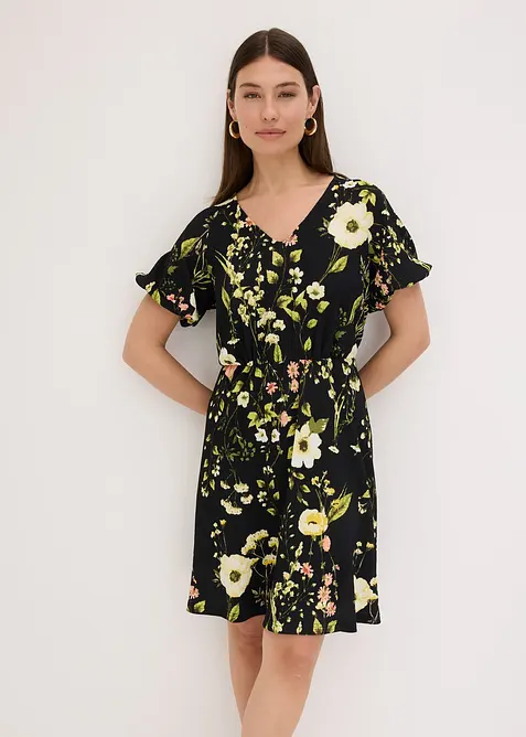 Kleid mit Puffärmeln, bonprix