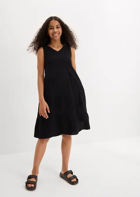 Robe à bretelles en gaze de coton douce, bonprix