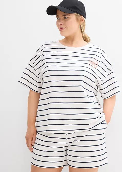 Sweat doux en coton m&eacute;lang&eacute;, bonprix