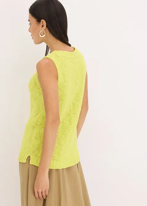 Top en maille coton texturée, bonprix