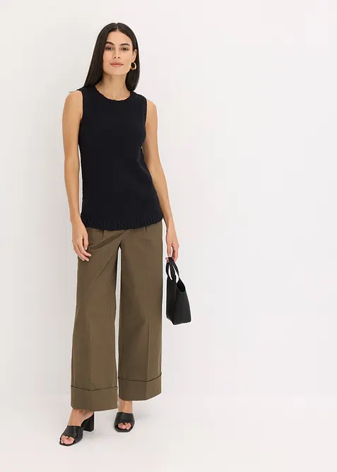 Stricktop aus Baumwolle mit Noppenstruktur, bonprix