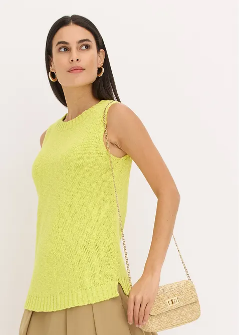 Top en maille coton texturée, bonprix