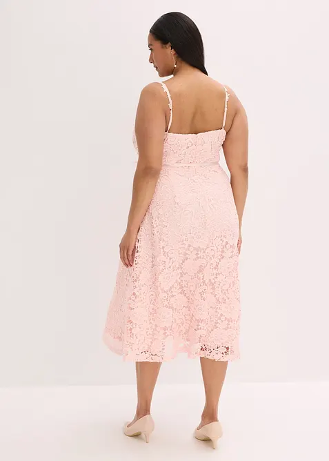 Spitzenkleid mit dekorierten Trägern, bonprix