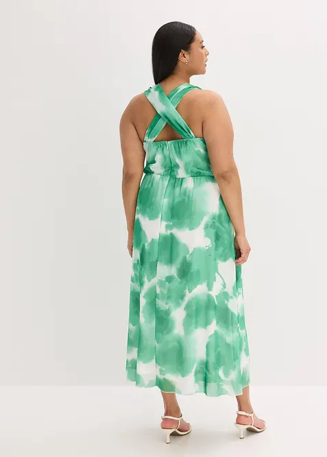 Chiffonkleid mit Trägern und Accessoire-Dekor, bonprix