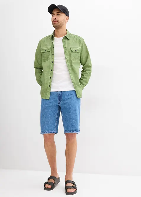 Bermuda en jean extensible, loose, bonprix