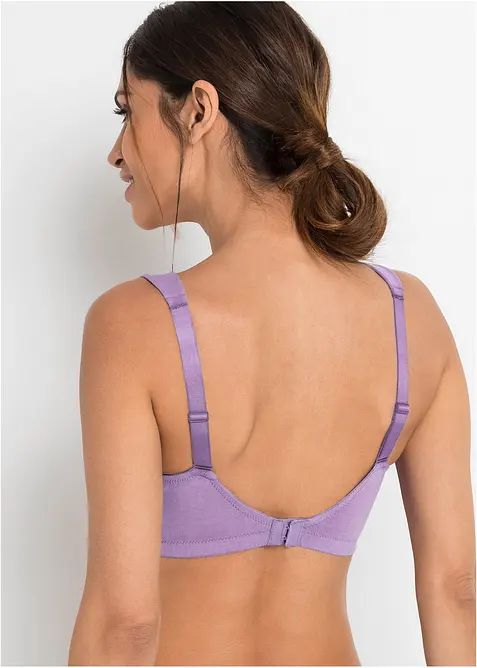 Lot de 2 soutiens-gorge coton sans armatures, bonprix