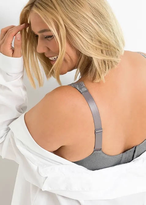 Lot de 2 soutiens-gorge minimiseurs à bretelles rembourrées, bonprix