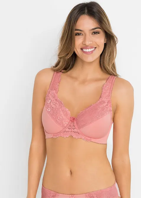 Lot de 2 soutiens-gorge minimiseurs &agrave; bretelles rembourr&eacute;es, bonprix