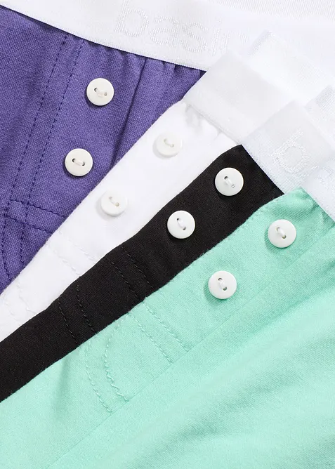 Mittellange Damen Boxer mit Bio-Baumwolle (4er Pack) , bonprix