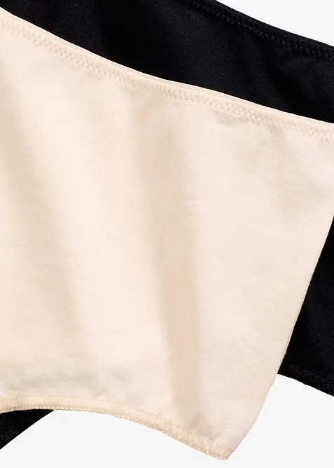 Lot de 4 strings taille haute coton, bonprix