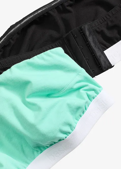 Lot de 2 soutiens-gorge bandeau coton, bonprix