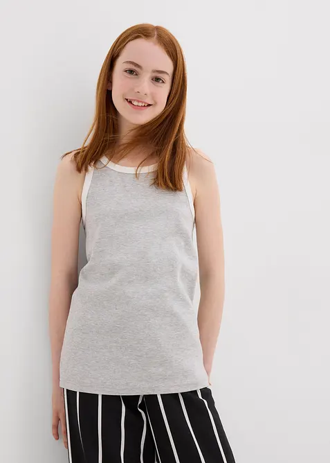 Lot de 3 tops en coton, bonprix