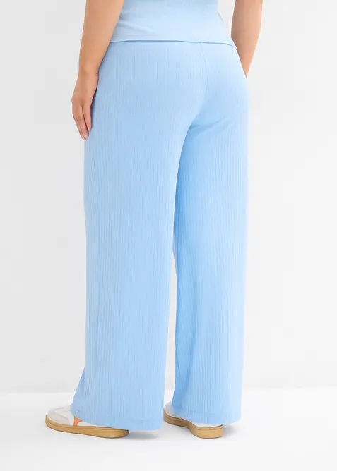 Pantalon palazzo à taille élastiquée, bonprix
