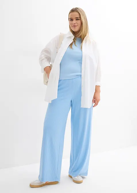 Pantalon palazzo à taille élastiquée, bonprix