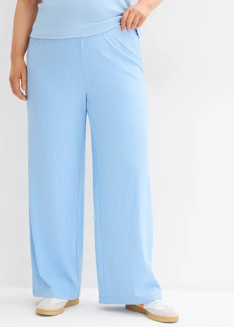 Pantalon palazzo à taille élastiquée, bonprix