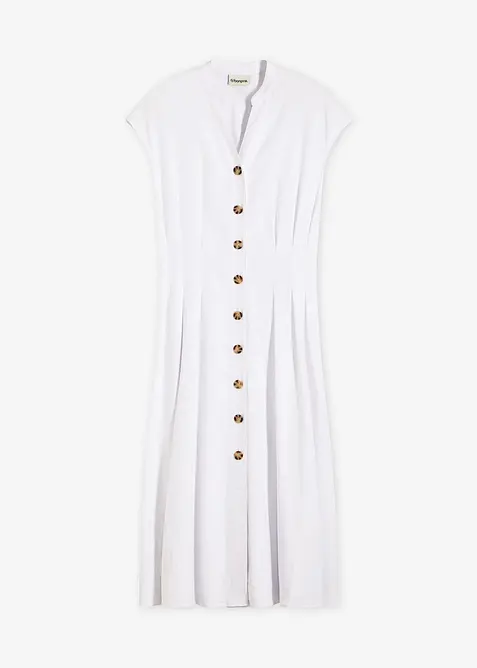 Robe midi légère en lin mélangé, bonprix