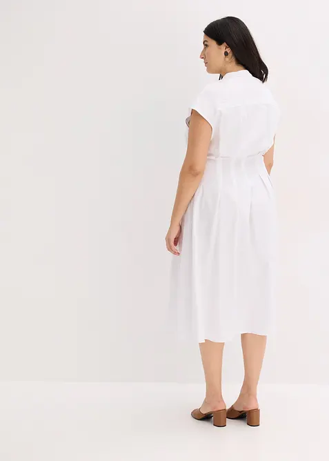 Midikleid aus leichtem Leinen-Mix, bonprix