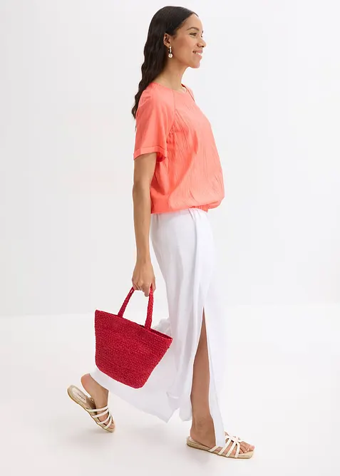 Kurzarmbluse aus softem Viskose-Mix, bonprix