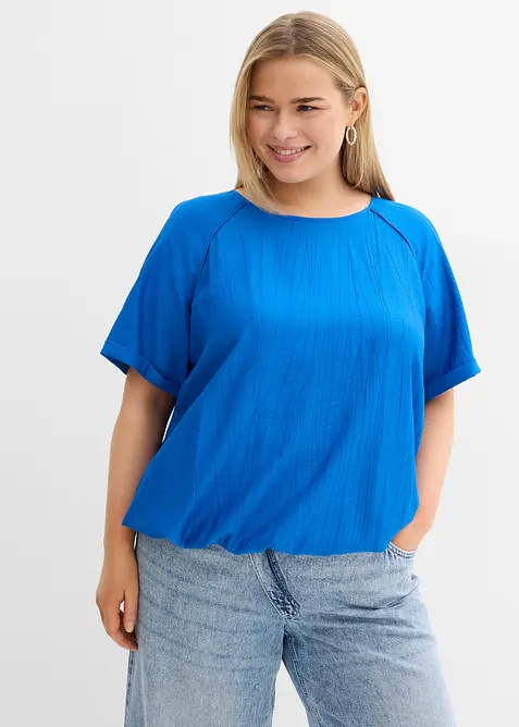 Blouse manches courtes en viscose mélangée, bonprix