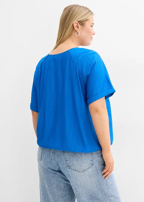 Blouse manches courtes en viscose mélangée, bonprix