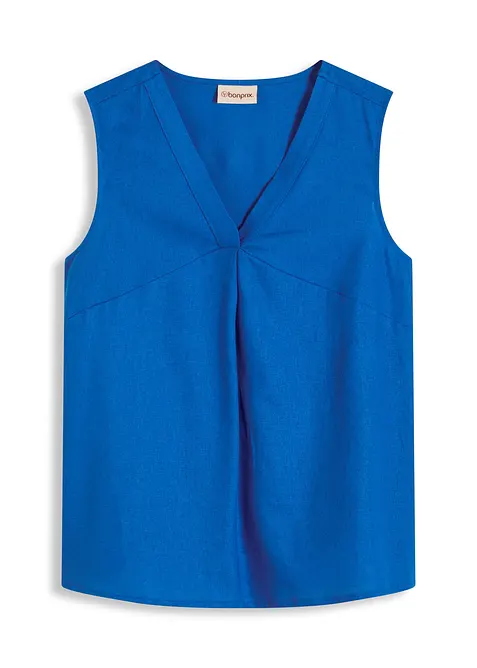 Blouse sans manches en lin mélangé, bonprix