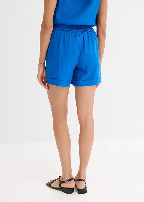 Short en lin mélangé, taille élastiquée, bonprix