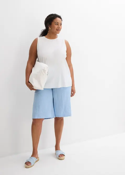 Bermuda fluide en viscose mélangée, taille élastiquée, bonprix