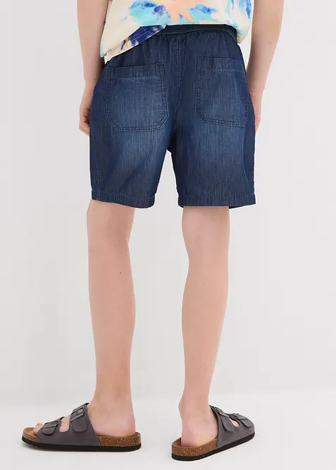 Short en jean 100% coton, taille élastiquée, regular, bonprix