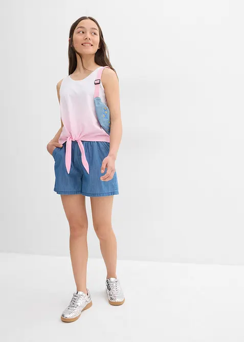 Lot de 2 tops 100% coton, bonprix