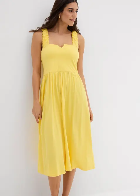 Shirtkleid mit leicht ausgestelltem Saum aus Baumwoll-Viskose-Mix, bonprix