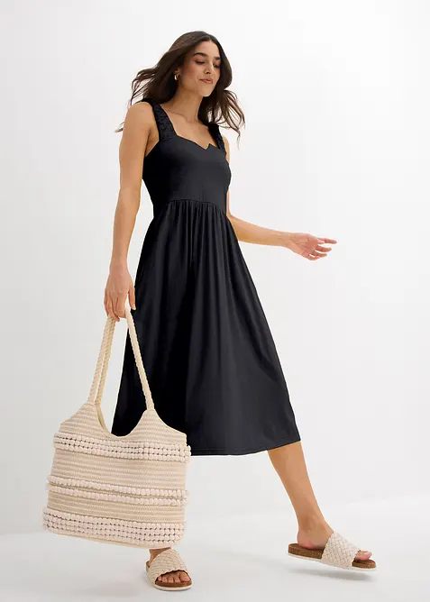 Shirtkleid mit leicht ausgestelltem Saum aus Baumwoll-Viskose-Mix, bonprix