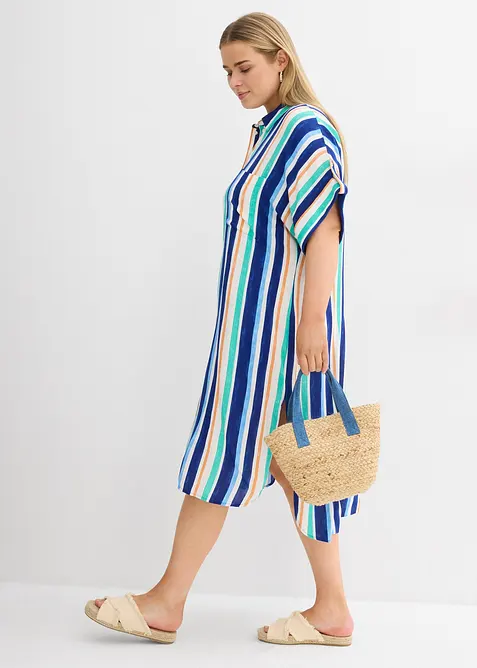 Blusenkleid aus flie&szlig;ender Viskose, bonprix