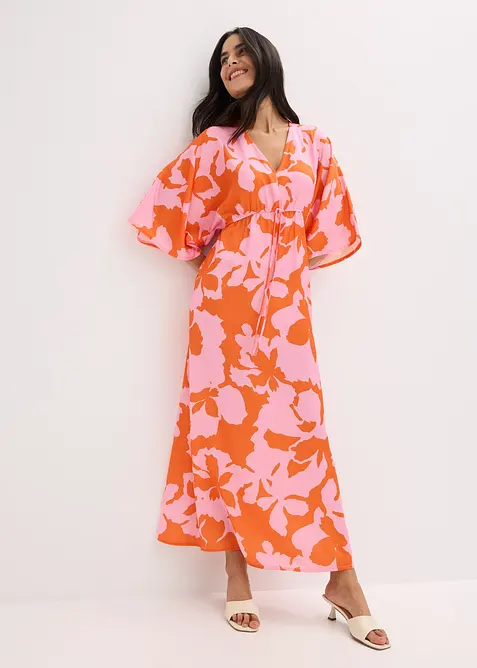 Robe longue en satin fluide, bonprix