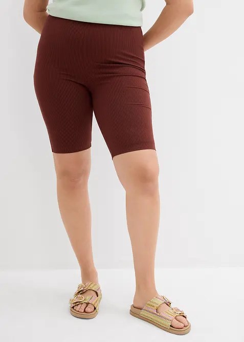 Cycliste taille haute en jersey c&ocirc;tel&eacute;, bonprix