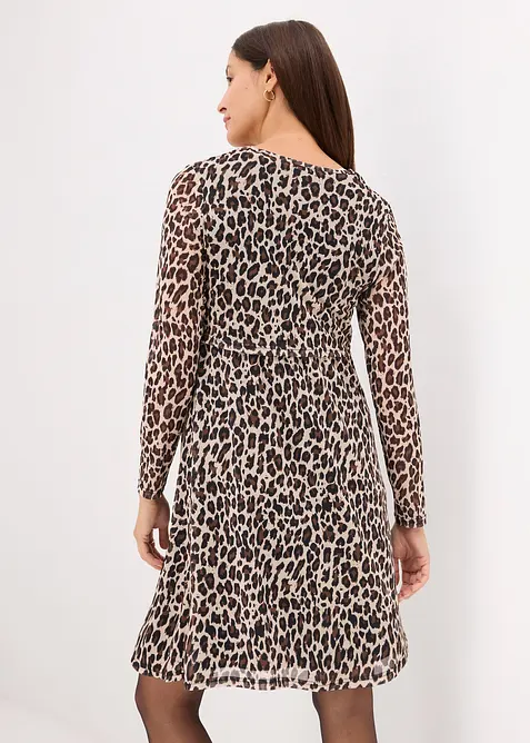 2-in-1 Umstands- und Stillkleid mit Leoprint, bonprix