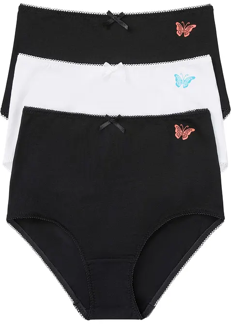 Highwaist Slip  mit Bio-Baumwolle (3er Pack), bonprix