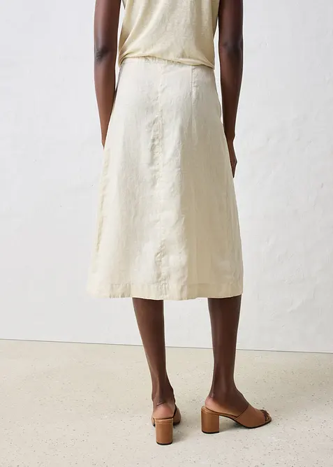 Wickelrock aus reinem Leinen, bonprix