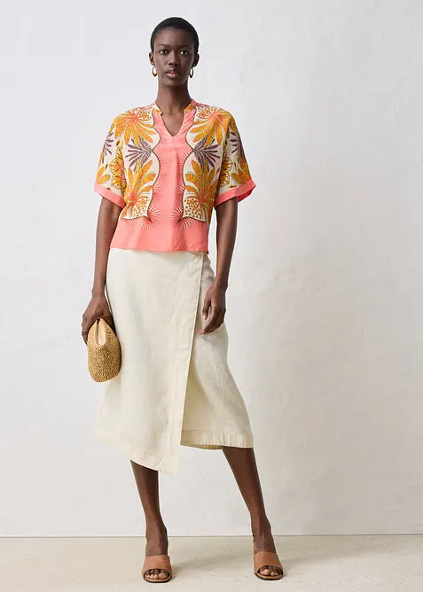 Tunikabluse aus feinem Seiden-Mix, bonprix