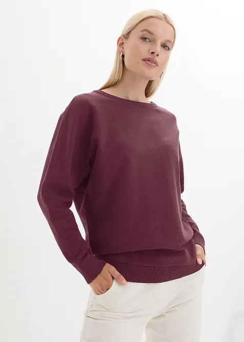 Pullover mit Fledermausärmeln, bonprix