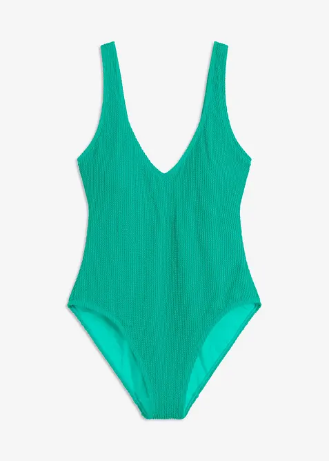 Maillot 1 pièce texturé et décolleté, bonprix