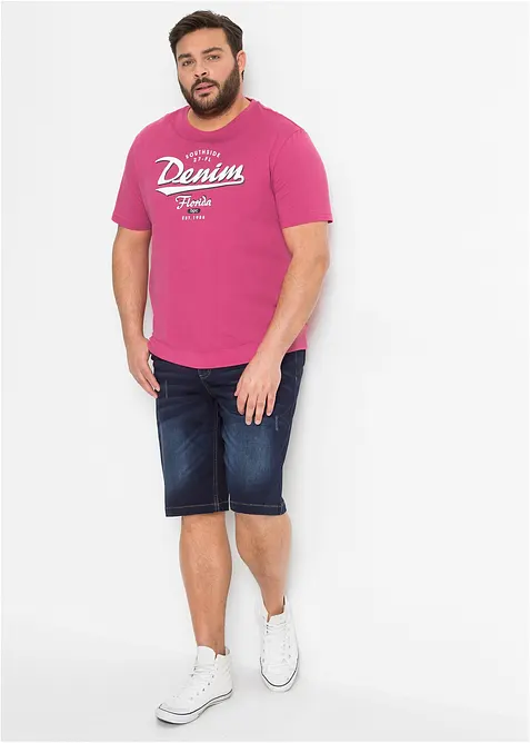 Sweat-Jeans-Bermuda m. Komfortschnitt, Regular Fit, bonprix