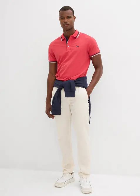 Lot de 2 polos en maille piqu&eacute;e 100% coton, bonprix