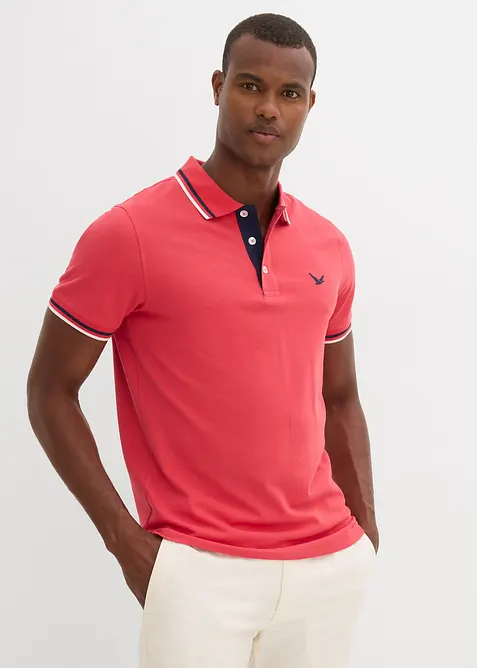 Lot de 2 polos en maille piqu&eacute;e 100% coton, bonprix